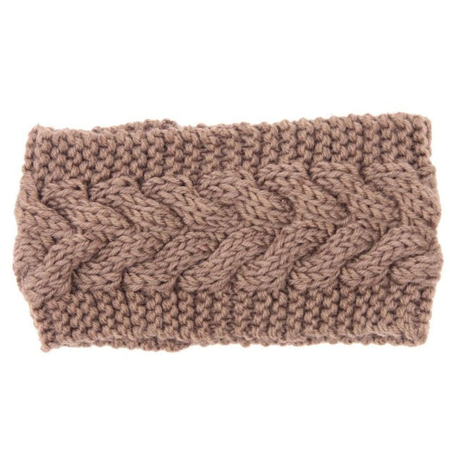 Solid Wide Knitting Woolen Headband Winter Warm Ear Crochet Turban Hair Accessories For Women Girl Hair Band Headwraps