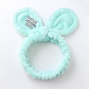 New Fashion Women Cute Big Ears Comfortable Wash Face Bathe Hair Holder Elastic Headband Girls Hairbands Hair Accessories