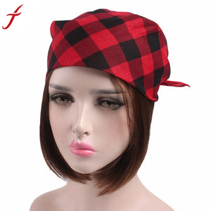 2017 Women Men Plaid Bandanas Head Wrap Turban Hair Spring,Summer Cotton Accessories Headband