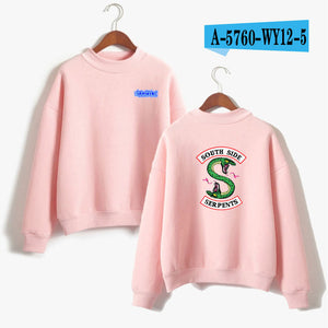 BTS Riverdale Pink Women and men Hoodies Sweatshirts Fashion Hooded Mulheres Long Sleeve Korean Sweatshirt Casual Clothing XXS