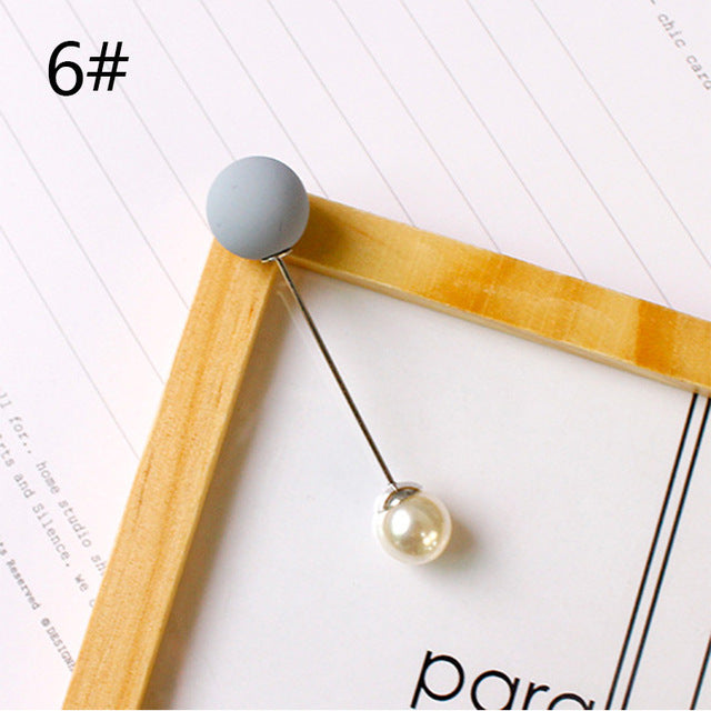 Fashion 1Pc Woman/Girl Imitation Pearl Brooch Classic Charm High Quality Accessories Simple Double Pearls Brooches All-match