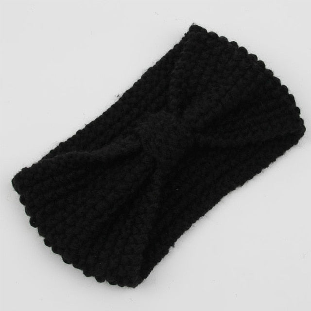 Solid Wide Knitting Woolen Headband Winter Warm Ear Crochet Turban Hair Accessories For Women Girl Hair Band Headwraps