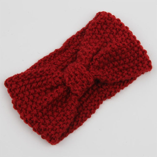 Solid Wide Knitting Woolen Headband Winter Warm Ear Crochet Turban Hair Accessories For Women Girl Hair Band Headwraps