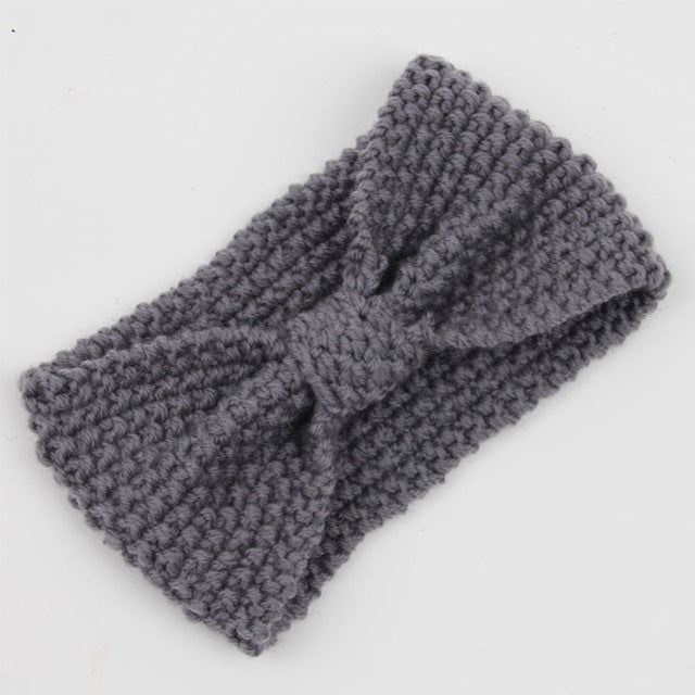 Solid Wide Knitting Woolen Headband Winter Warm Ear Crochet Turban Hair Accessories For Women Girl Hair Band Headwraps