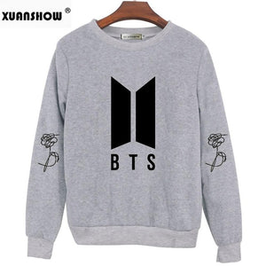 XUANSHOW 2018 New BTS Bangtan Boys Kpop Album Love Yourself Answer Fans Clothing Casual Letters Printed Pullover Tops