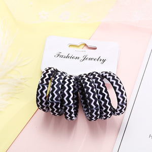 6PCS/Pack New Cotton Print Hair Ropes Elastic Headbands Elegant Hair Bands For Women Girls Rubber Bands Hair Accessories Tie Gum