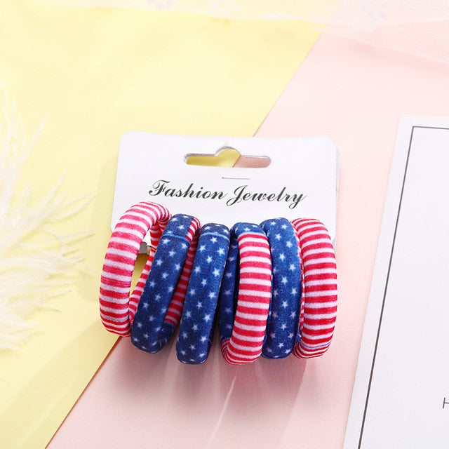 6PCS/Pack New Cotton Print Hair Ropes Elastic Headbands Elegant Hair Bands For Women Girls Rubber Bands Hair Accessories Tie Gum