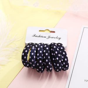 6PCS/Pack New Cotton Print Hair Ropes Elastic Headbands Elegant Hair Bands For Women Girls Rubber Bands Hair Accessories Tie Gum