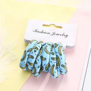 6PCS/Pack New Cotton Print Hair Ropes Elastic Headbands Elegant Hair Bands For Women Girls Rubber Bands Hair Accessories Tie Gum