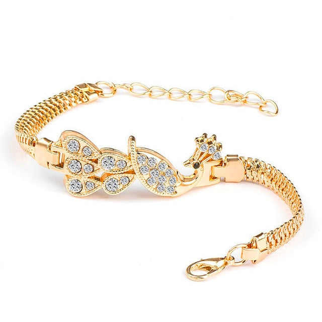 QCOOLJLY Female Jewellry Accessories Multi-Designs Gold Color Alloy Crystal & Rhinestone Flash Cuff Chain wrap bracelet Bangle