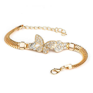 QCOOLJLY Female Jewellry Accessories Multi-Designs Gold Color Alloy Crystal & Rhinestone Flash Cuff Chain wrap bracelet Bangle