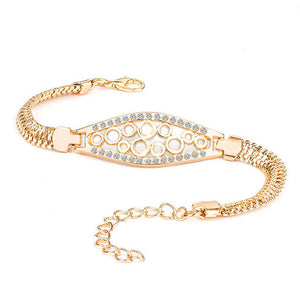 QCOOLJLY Female Jewellry Accessories Multi-Designs Gold Color Alloy Crystal & Rhinestone Flash Cuff Chain wrap bracelet Bangle