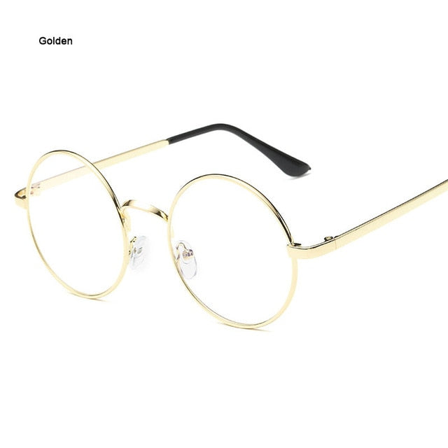 Round Glasses Transparent for Computer Lenses Metal Frame Eyeglasses Women Men Anti Blue Ray Oculos De Grau Spectacles