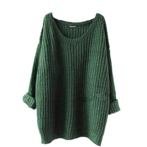 Female Winter Sweater Women O-neck Plus Size Solid Pullover Sweater Woman Long Selleve Sweater Women Tops T1