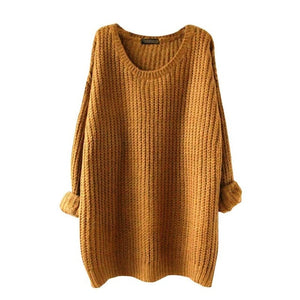 Female Winter Sweater Women O-neck Plus Size Solid Pullover Sweater Woman Long Selleve Sweater Women Tops T1