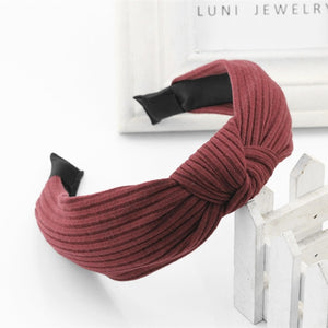 Solid Soft Knotted Flamingo Headband Hairband For Women Lady Bow Hair Hoop Hair Accessories Headwear