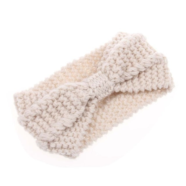 Solid Wide Knitting Woolen Headband Winter Warm Ear Crochet Turban Hair Accessories For Women Girl Hair Band Headwraps