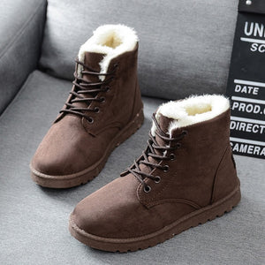 Women Boots Warm Winter Boots Female Fashion Women Shoes Faux Suede Ankle Boots For Women Botas Mujer Plush Insole Snow Boots