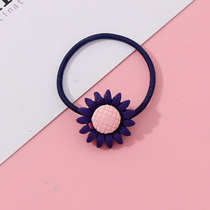 Wholesale 1PC Girls Cartoon Flower Lollipop Acrylic Elastic Hair Bands 3.0cm Small Rubber Bands Kids Scrunchie Hair Accessories