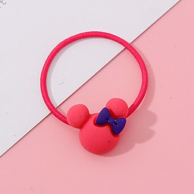 Wholesale 1PC Girls Cartoon Flower Lollipop Acrylic Elastic Hair Bands 3.0cm Small Rubber Bands Kids Scrunchie Hair Accessories