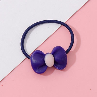 Wholesale 1PC Girls Cartoon Flower Lollipop Acrylic Elastic Hair Bands 3.0cm Small Rubber Bands Kids Scrunchie Hair Accessories