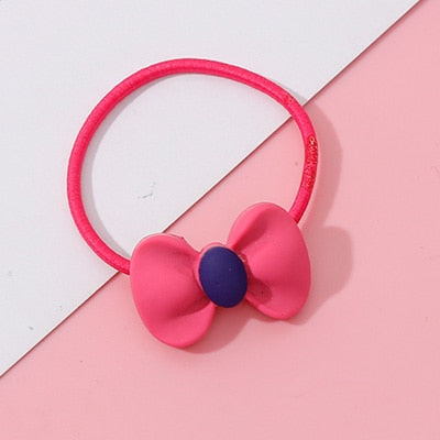 Wholesale 1PC Girls Cartoon Flower Lollipop Acrylic Elastic Hair Bands 3.0cm Small Rubber Bands Kids Scrunchie Hair Accessories