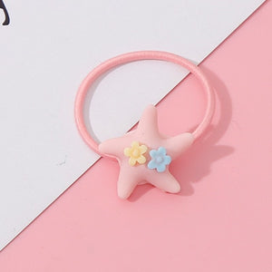 Wholesale 1PC Girls Cartoon Flower Lollipop Acrylic Elastic Hair Bands 3.0cm Small Rubber Bands Kids Scrunchie Hair Accessories