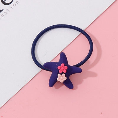 Wholesale 1PC Girls Cartoon Flower Lollipop Acrylic Elastic Hair Bands 3.0cm Small Rubber Bands Kids Scrunchie Hair Accessories