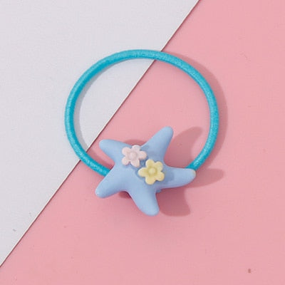 Wholesale 1PC Girls Cartoon Flower Lollipop Acrylic Elastic Hair Bands 3.0cm Small Rubber Bands Kids Scrunchie Hair Accessories