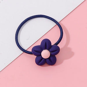 Wholesale 1PC Girls Cartoon Flower Lollipop Acrylic Elastic Hair Bands 3.0cm Small Rubber Bands Kids Scrunchie Hair Accessories