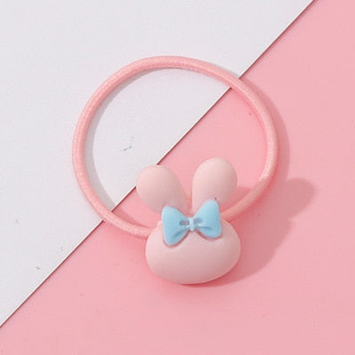 Wholesale 1PC Girls Cartoon Flower Lollipop Acrylic Elastic Hair Bands 3.0cm Small Rubber Bands Kids Scrunchie Hair Accessories