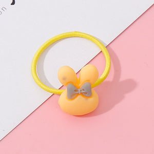 Wholesale 1PC Girls Cartoon Flower Lollipop Acrylic Elastic Hair Bands 3.0cm Small Rubber Bands Kids Scrunchie Hair Accessories