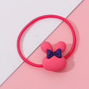 Wholesale 1PC Girls Cartoon Flower Lollipop Acrylic Elastic Hair Bands 3.0cm Small Rubber Bands Kids Scrunchie Hair Accessories