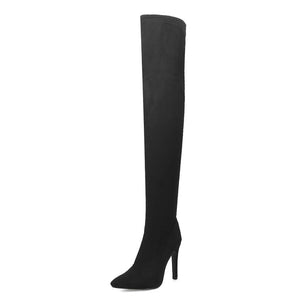 DoraTasia brand new women shoes woman boots large size 31-43 autumn over the knee boots thin high heels shoes sexy party boot