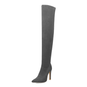 DoraTasia brand new women shoes woman boots large size 31-43 autumn over the knee boots thin high heels shoes sexy party boot