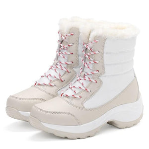 Women boots non-slip waterproof winter ankle snow boots women platform winter shoes with thick fur botas mujer