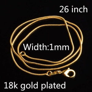 925 sterling silver Snake Chain Plated Necklace Statement Jewelry Women sterling silver jewelry chokers fashion accessories