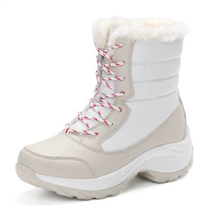 Women Boots Winter Shoes Women Snow Boots Women Plus Size Hot Platform Boots Winter Female Warm Botas Mujer 2018 White Booties