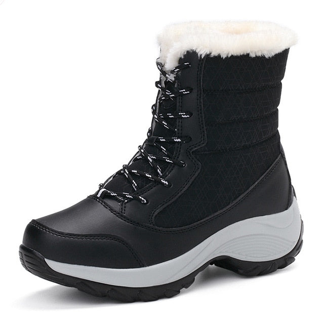 Women Boots Winter Shoes Women Snow Boots Women Plus Size Hot Platform Boots Winter Female Warm Botas Mujer 2018 White Booties