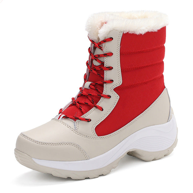 Women Boots Winter Shoes Women Snow Boots Women Plus Size Hot Platform Boots Winter Female Warm Botas Mujer 2018 White Booties