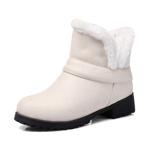 KarinLuna large size 30-48 slip on comfortable women shoes woman winter warm plush woman snow boots warm fur ankle boots women