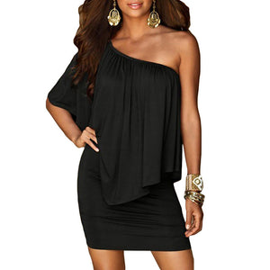 Army green Slash Neck Women Mini Dress 2019 Summer Style Off Shoulder Sexy Dresses Vestidos Black White Beach Casual Dress