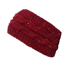 Headwear Knitted Crochet Twist Headband Turban Winter Ear Warmer Headwrap Elastic Hair Band for Women's Wide Hair Accessories