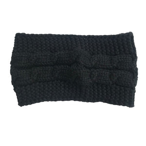 Headwear Knitted Crochet Twist Headband Turban Winter Ear Warmer Headwrap Elastic Hair Band for Women's Wide Hair Accessories